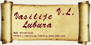 Vasilije Lubura vizit kartica